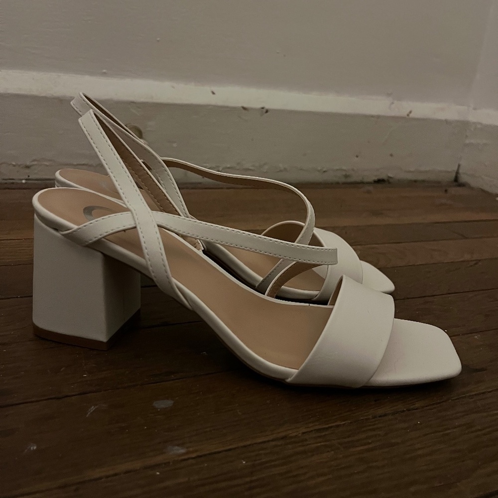 White Heeled Sandals